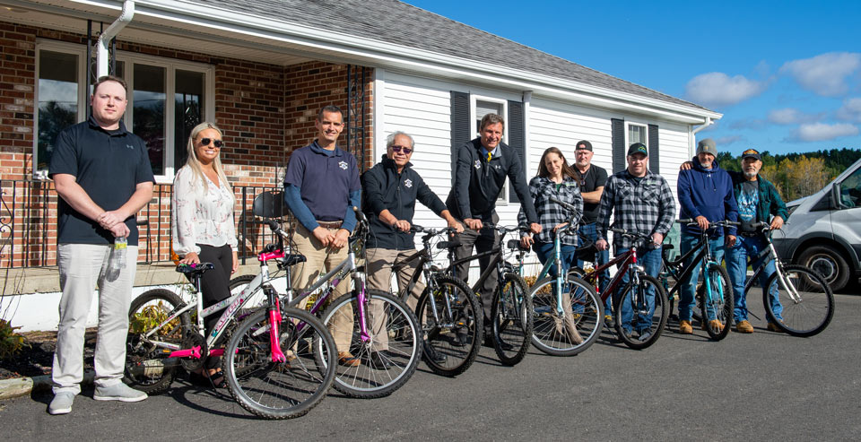 Inmate Reentry Program Officers with Bicycles