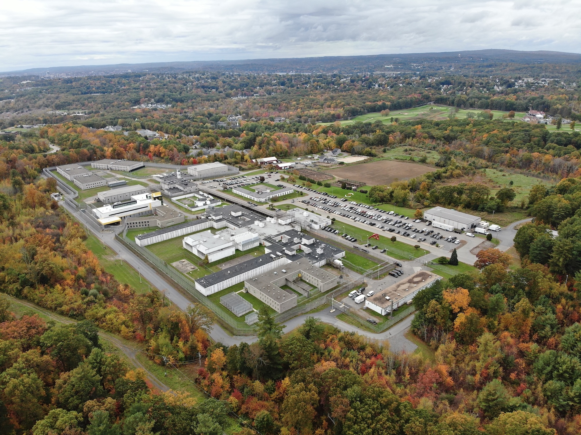 Aerial view of the Worcester County Jail and House of Correction